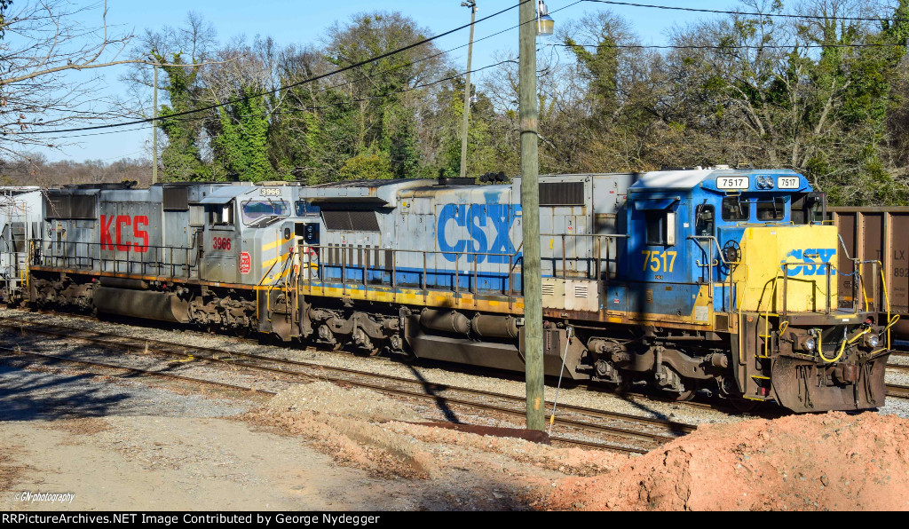 CSX 7517 & KCS 3966 at the CSX Yard